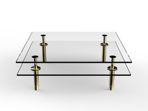 Квадратный Хрустальный журнальный столик