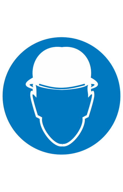 68487 Знак "Работать в защитной каске " ( M 02 )  Предписывающие знаки размер 100 х 100 мм Спецодежда 