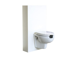 Общественный туалет висит в витрине