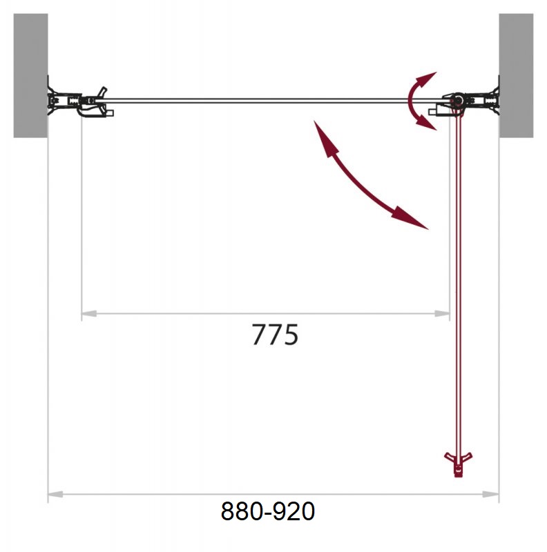 Душевая дверь в нишу BelBagno SELA-B-1-90-Ch-Cr  - Вид №2