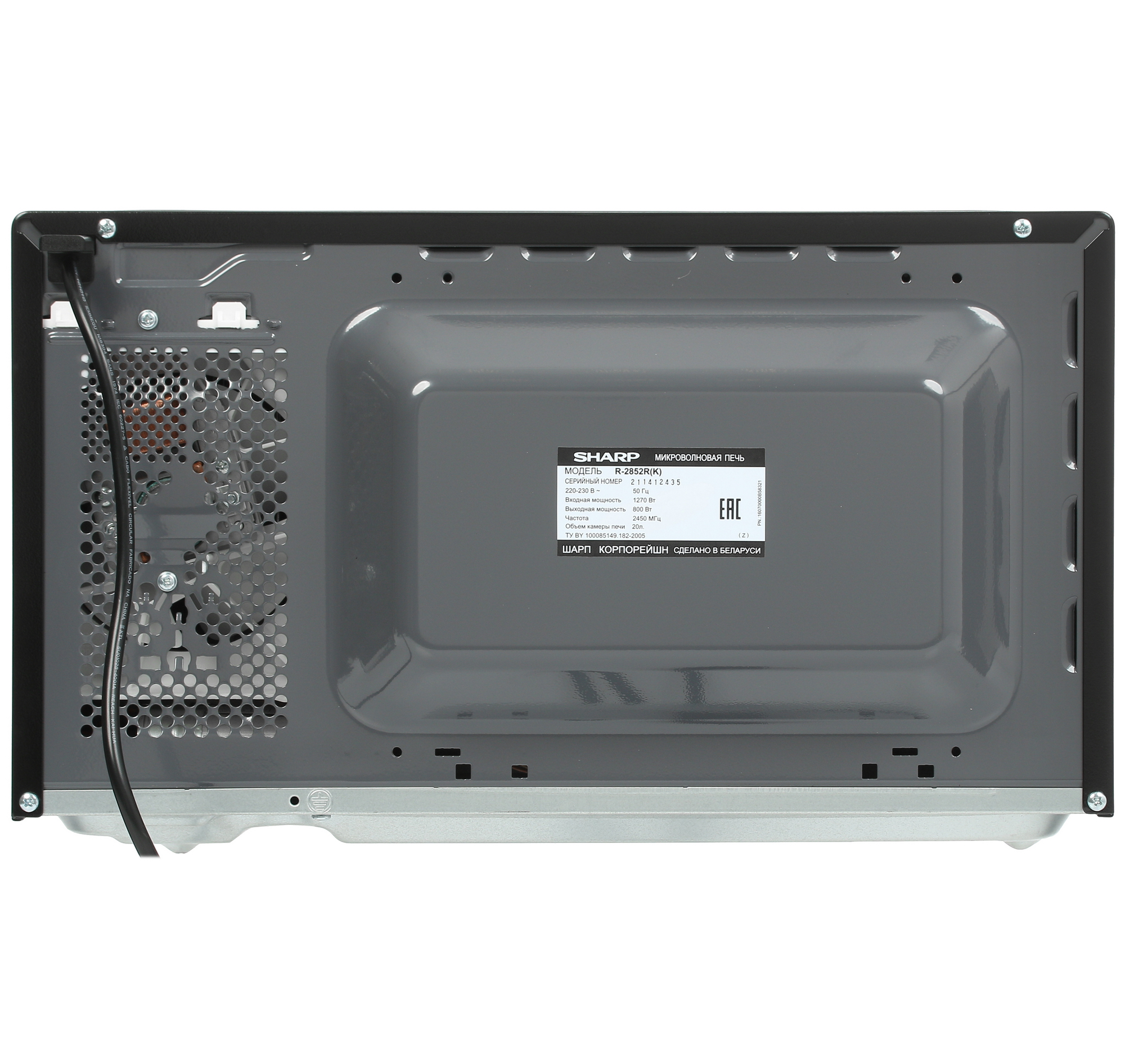 1109724 Микроволновая печь Sharp R2852RK черный STDN-0000780 - Вид №6