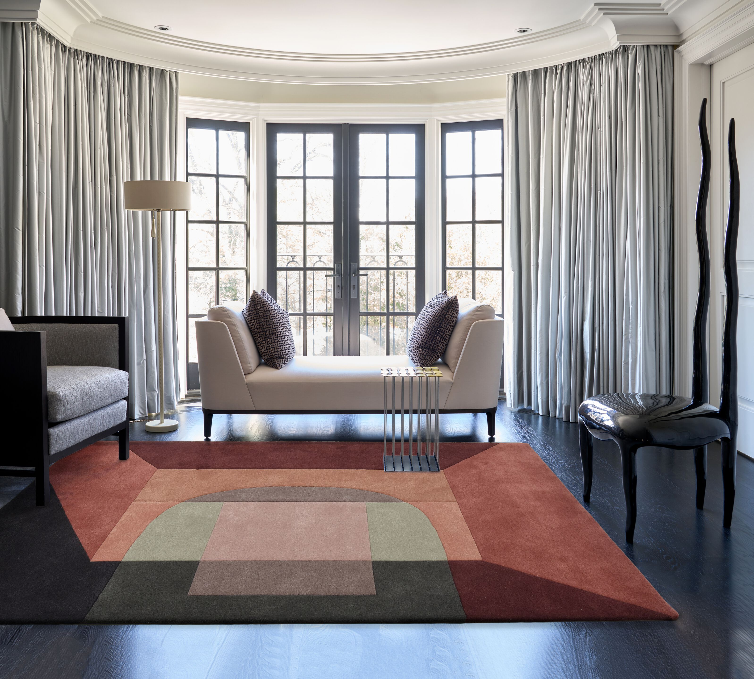 Узорчатый прямоугольный ковер с длинным ворсом Ademi Exclusive ARCH-00017400 - Вид №2