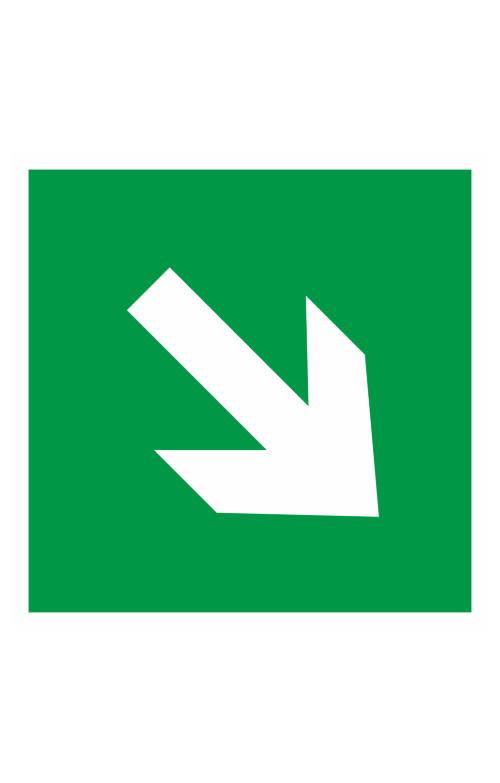 68595 Знак "Направляющая стрелка под углом 45°"  Эвакуационные знаки размер 100 х 100 мм Спецодежда 