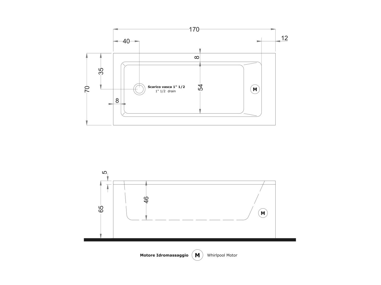 Прямоугольная ванна с гидромассажем Gruppo Treesse ванны-Ghost ARCH-00102370 - Вид №5
