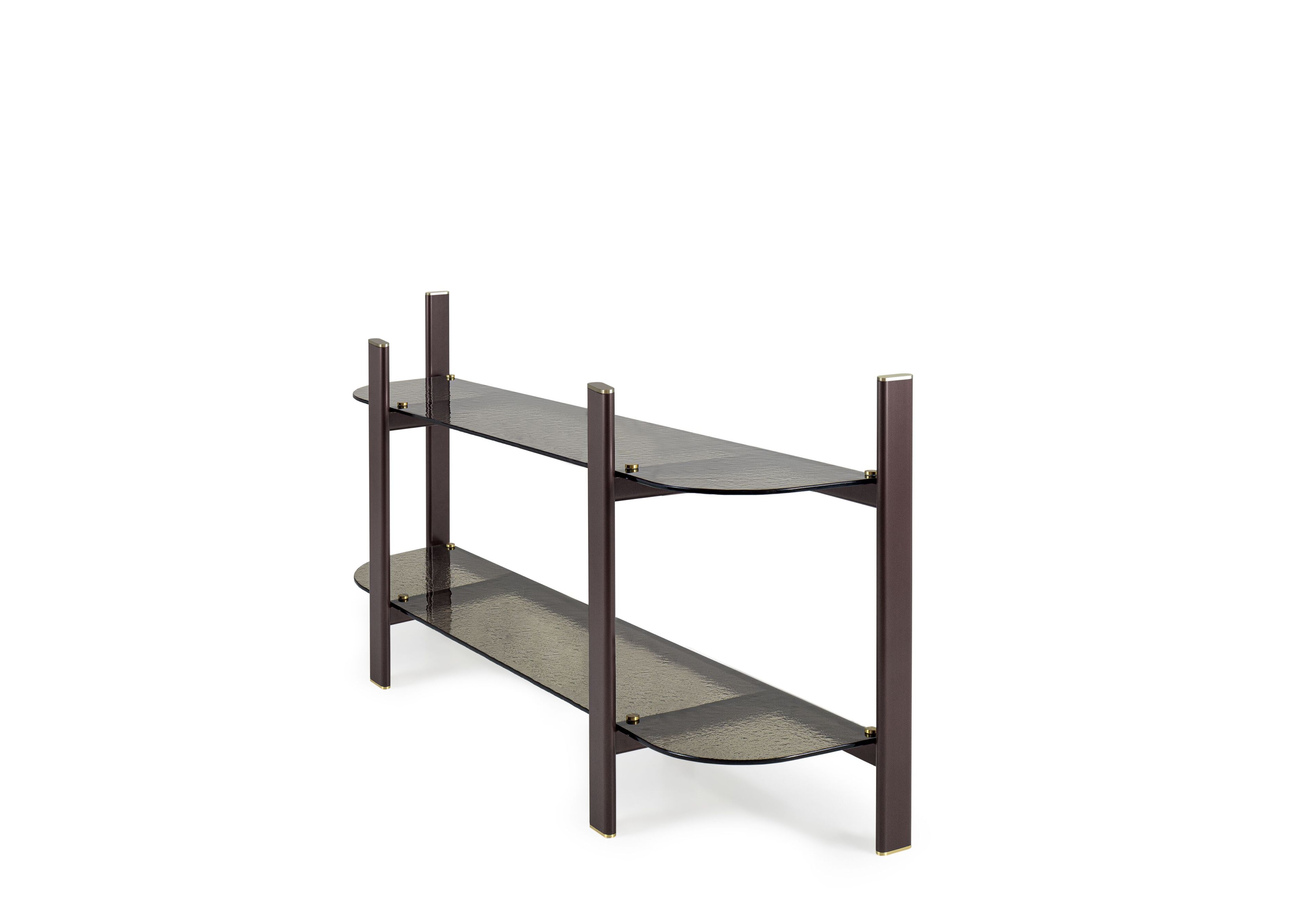 Отдельно стоящий книжный шкаф из металла и стекла Borzalino PETRA ARCH-00103714 - Вид №13