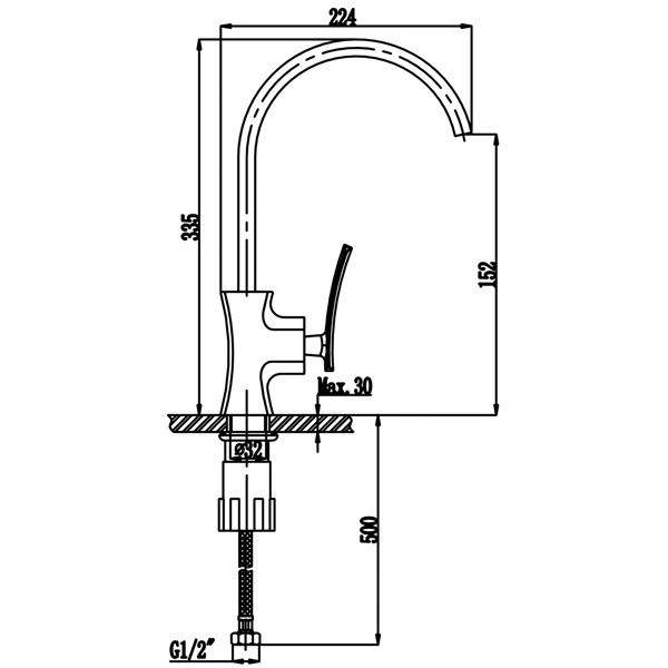 Смеситель для кухни San Fonte 3139 3139 11161159 - Вид №1