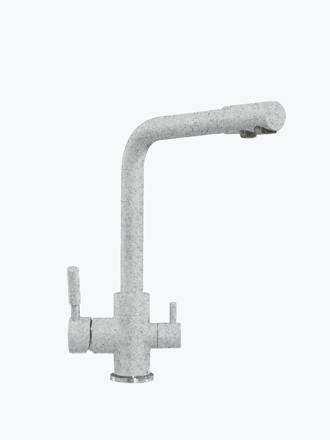 660717 Смеситель кухонный "Высокий Дуо" в тон мойки Polygran  - Вид №3