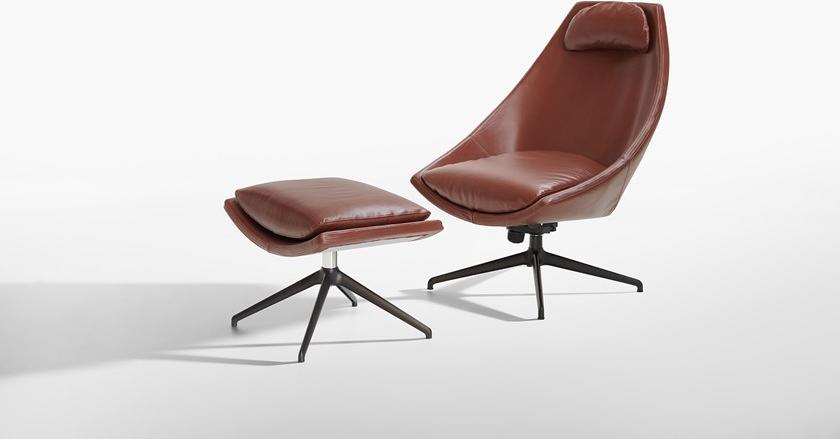 Potocco Кожаное кресло с подголовником Cut 910/plg - Вид №1