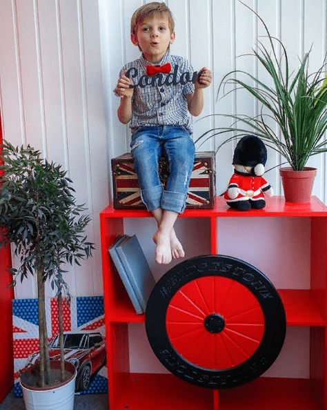 Полка детская навесная "Лондон" МАНДАРИН ЛОНДОН 178737 Красный Santreyd  - Вид №2