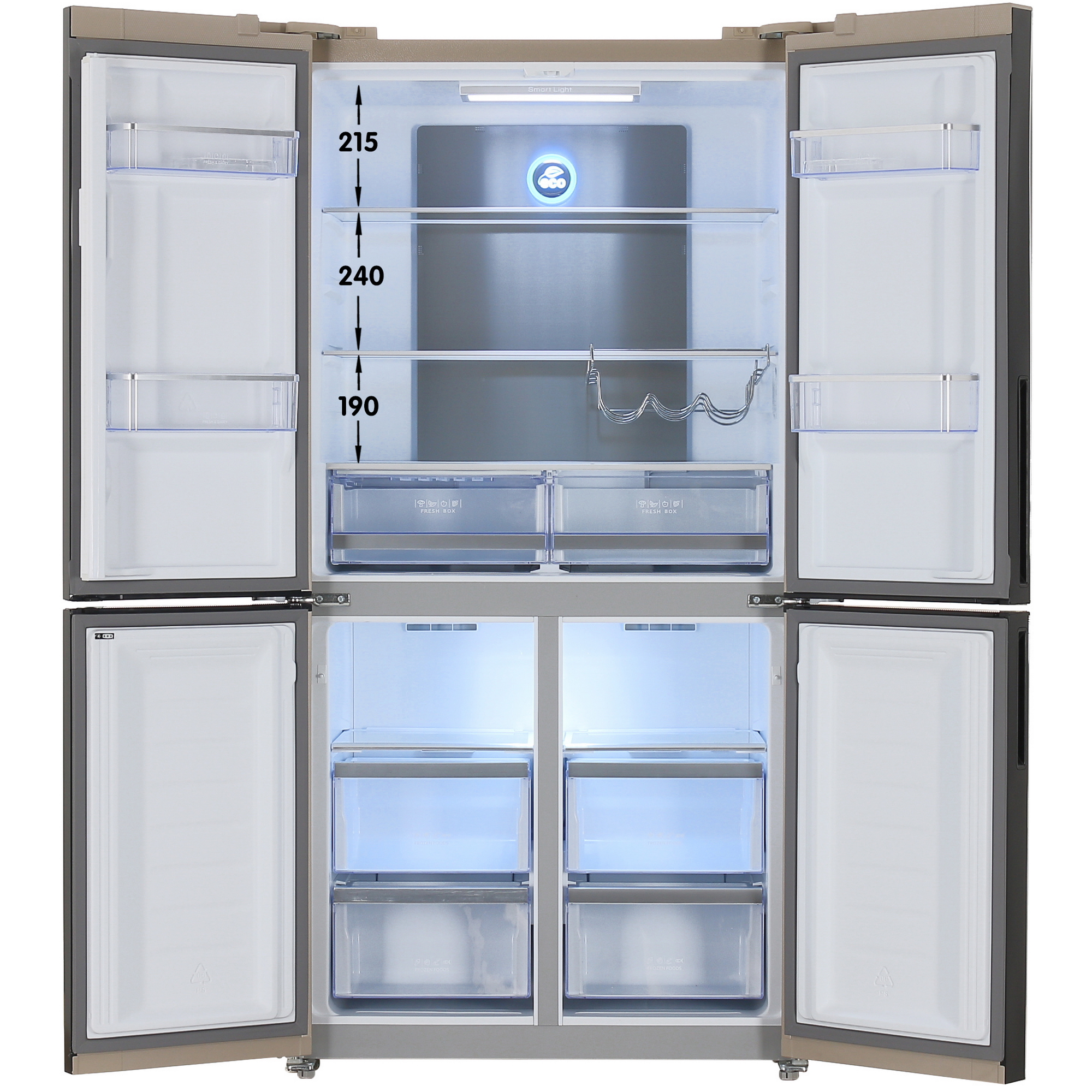 9901136 Холодильник многодверный   HIBERG RFQ-500DX NFGY inverter бежевый STDN-0135168 - Вид №1