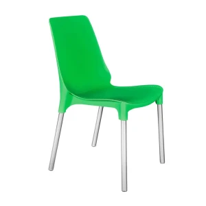 91517300 Стул Tetchair Genius 84x56x46 см пластик цвет зеленый/хром STLM-1323299