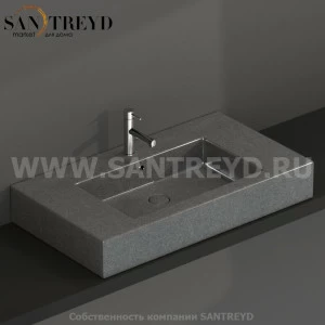 IN091APG Подвесная раковина настенная прямоугольная Ceramica Globo  серая