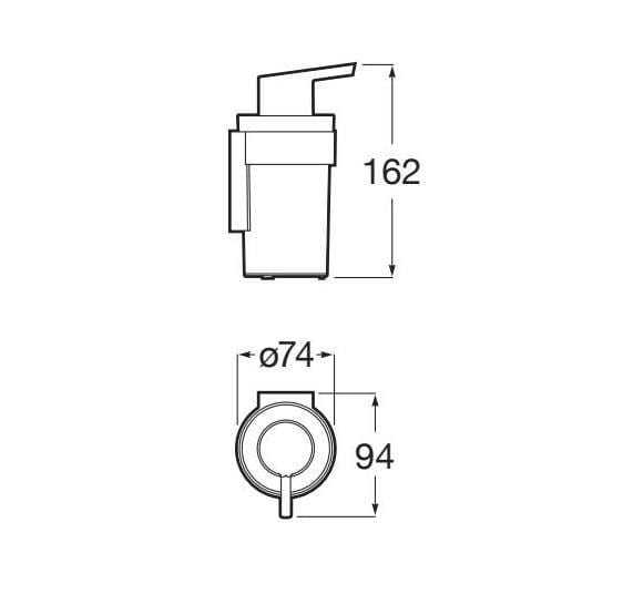 Стеклянный настенный дозатор мыла Roca Victoria ARCH-00027857 - Вид №5