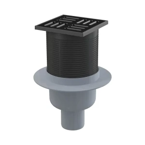 91518678 Трап для душа Alcaplast APV32BLACK 105x105 мм вертикальный выход Ø50 мм STLM-1346992