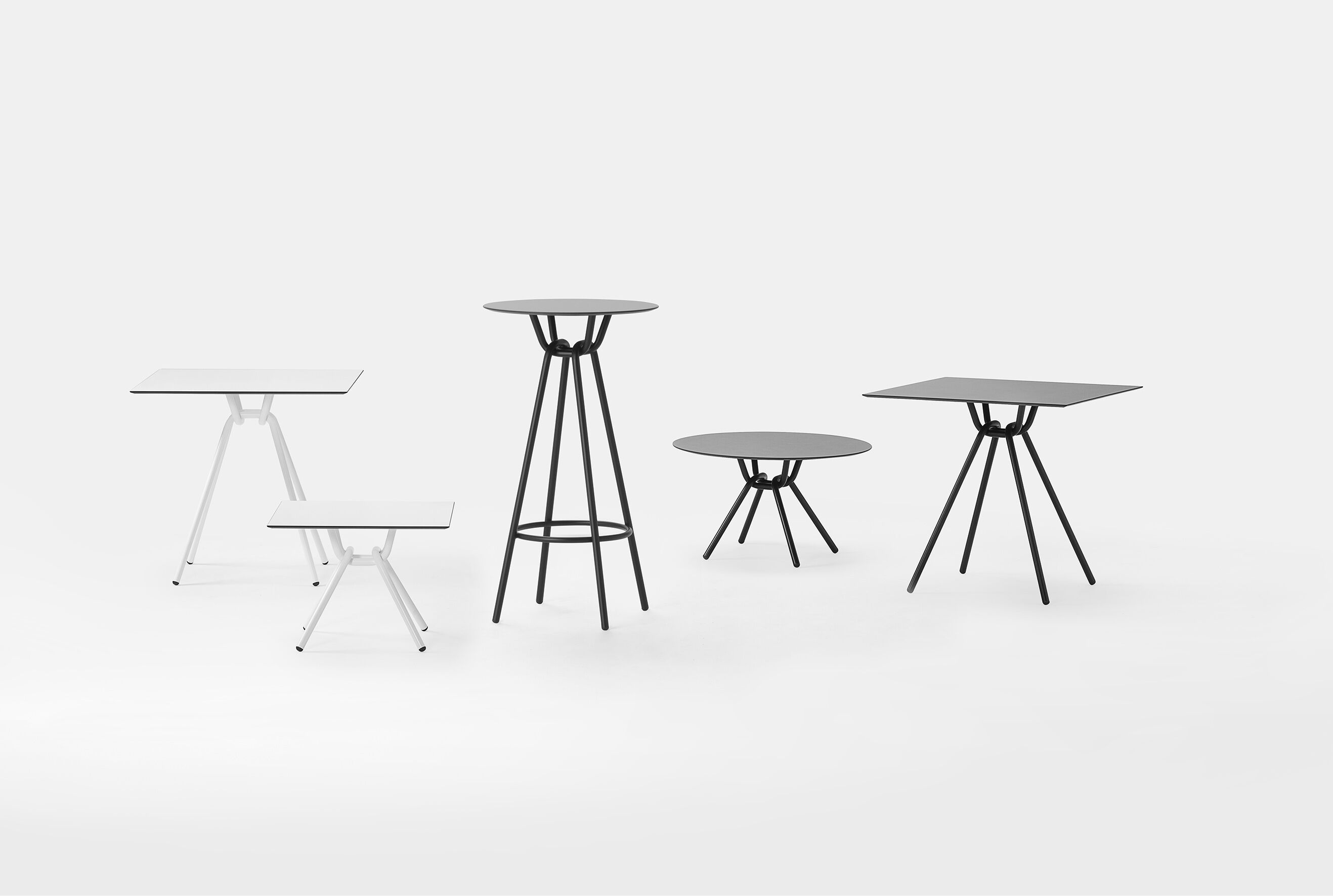 Стальной круглый журнальный столик с верхней частью HPL Kastel Keiko ARCH-00143498 - Вид №2