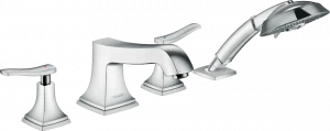 31441000 Metropol Classic Смеситель на край ванны на 4 отверстия с рычажными ручками Hansgrohe