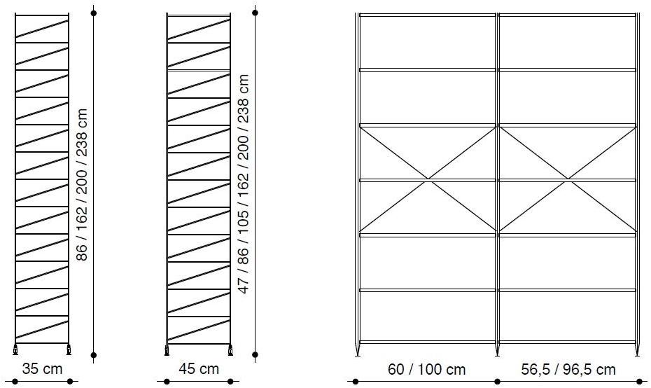 Caimi Brevetti Открытый отдельно стоящий офисный книжный шкаф из металла Socrate sun-id-1382510 - Вид №7