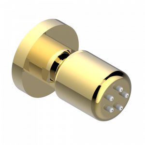 G6C-290/B Форсунка гидромассажная встраиваемая в стену 1/2" с защитой от жёсткой воды Thg-paris Metamorphose с углеродным волокном Золото