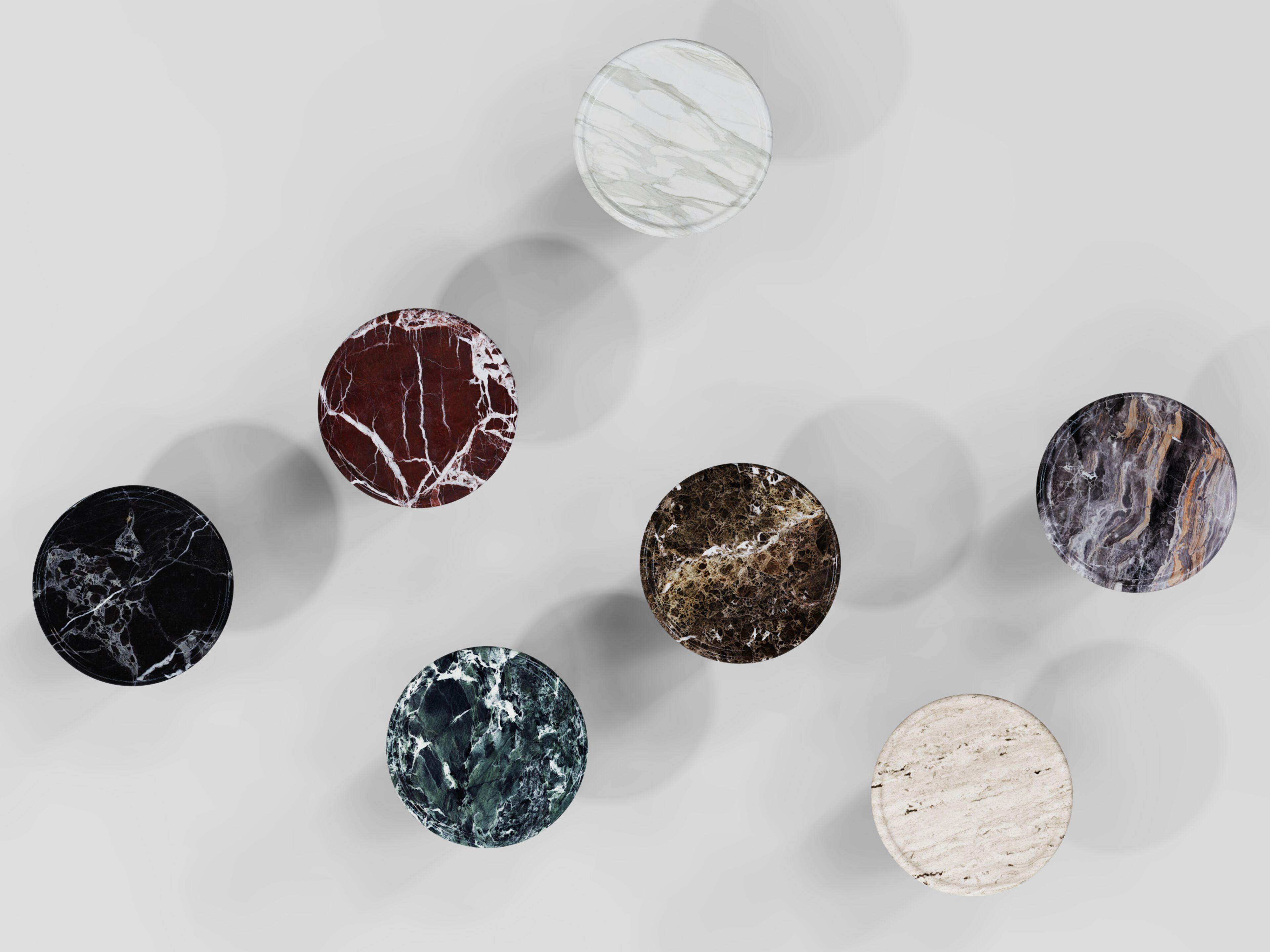 Круглый журнальный столик из мрамора и нержавеющей стали Secolo ORBITAE ARCH-00095817 - Вид №4