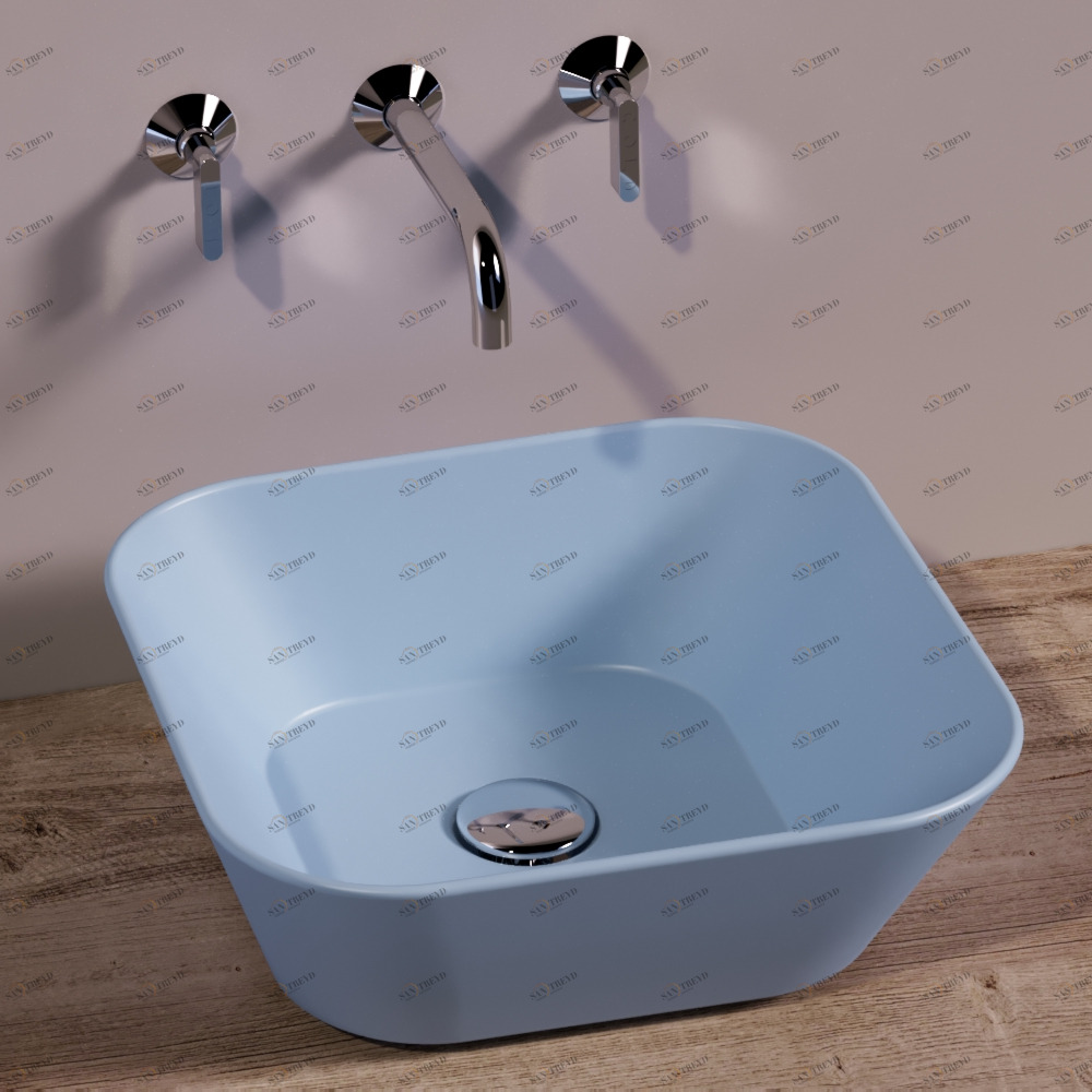 WA03PERVINCAMATT Накладная раковина на столешницу  квадратная Simas 