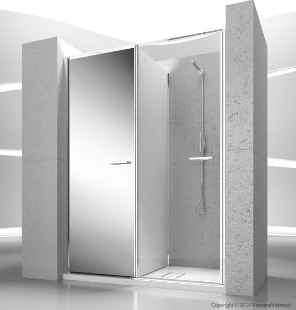 VISMARAVETRO Душевая ниша на заказ с распашной дверцей Twin sun-id-1427403 - Вид №2