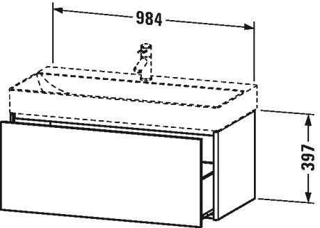 XS406308686 XSquare Тумбочка подвесная Капучино глянцевый лак Duravit - Вид №1