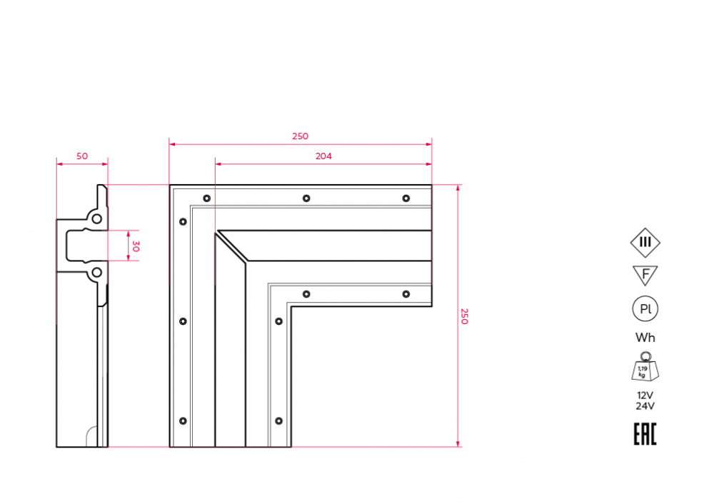 SN 306 Соединительный элемент (угол 90) для Stellanova SABER 30  - Вид №3