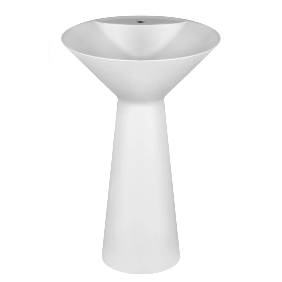 Умывальник 45907 521 Gessi Cono ХРУСТАЛЬНОЕ РАСТЕНИЕ МАТОВО - БЕЛОГО ЦВЕТА 45907521