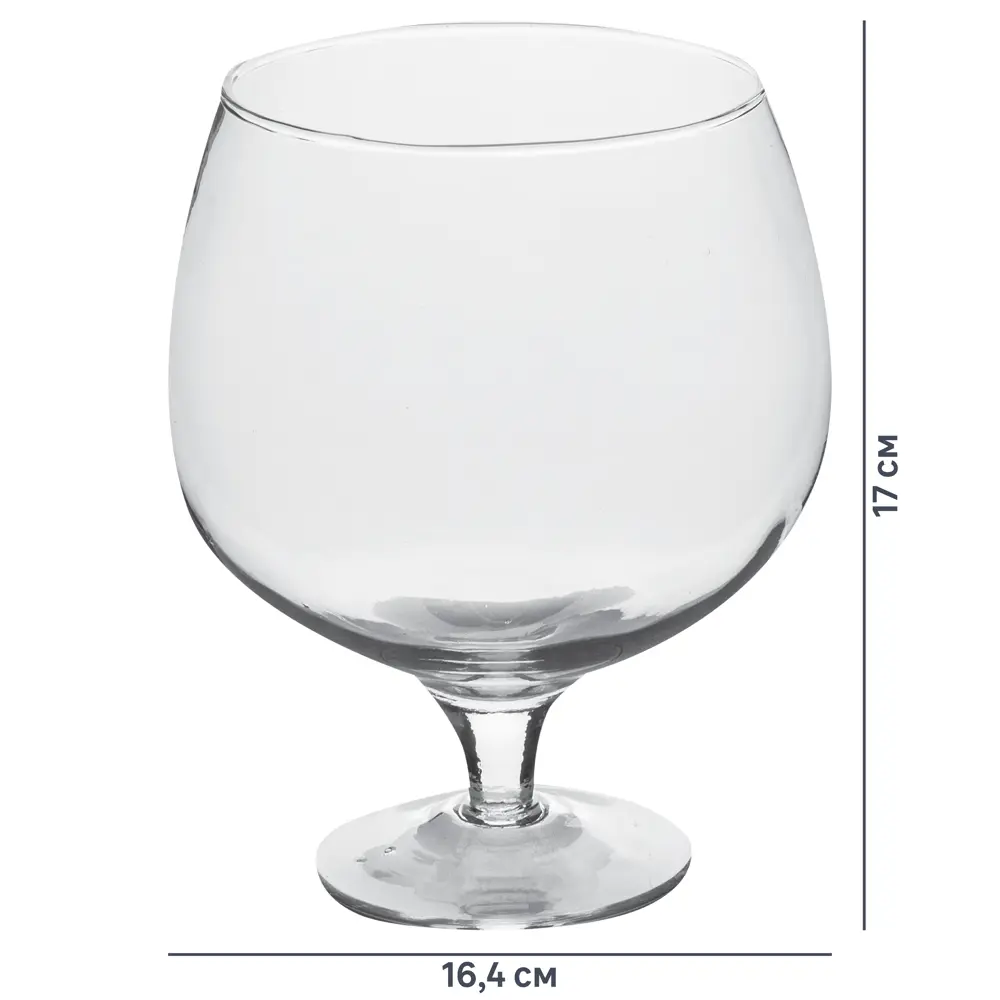 Ваза Santreyd «Бренди» — стеклянная на ножке для изысканного декора 82223426 STLM-0022305 - Вид №5