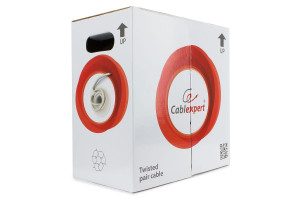 15933289 Кабель , UTP6, 4 пары, 0.57мм, медь, однож, 305м, Fluke Test, серый UPC-6004-SO Cablexpert