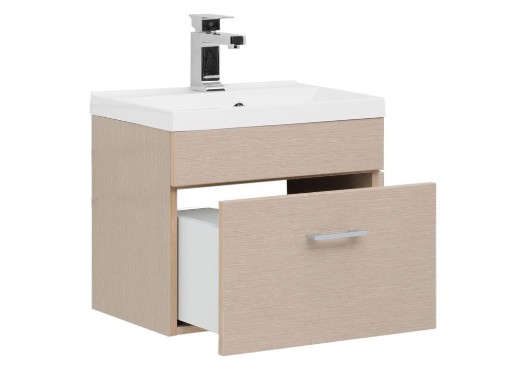 Тумба с раковиной Aquanet Нота NEW 50 светлый дуб 0015909200204095 - Вид №1