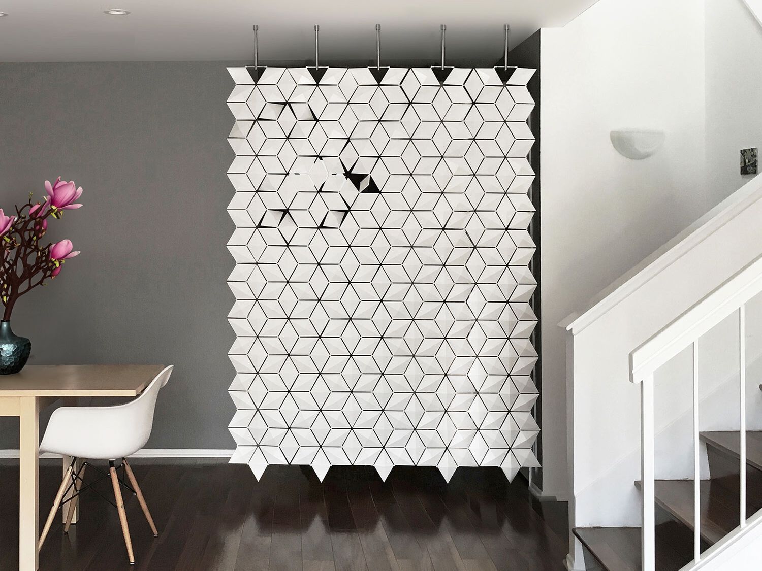 Подвесная перегородка bloomming FACET 170x226cm bianco ARCH-00038599