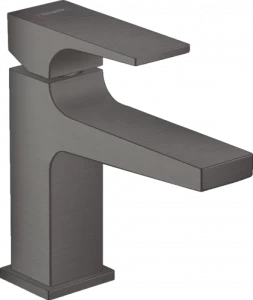 32500340 Metropol Смеситель для раковины 100, однорычажный, с рычажной ручкой, для ручных умывальников со сливным гарнитуром Push-Open Hansgrohe