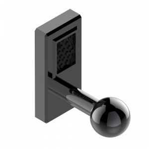 A2M-517 Крючок для халатов одинарный Thg-paris Metropolis с рукоятками с чёрным хрусталём Покрытие PVD бронза