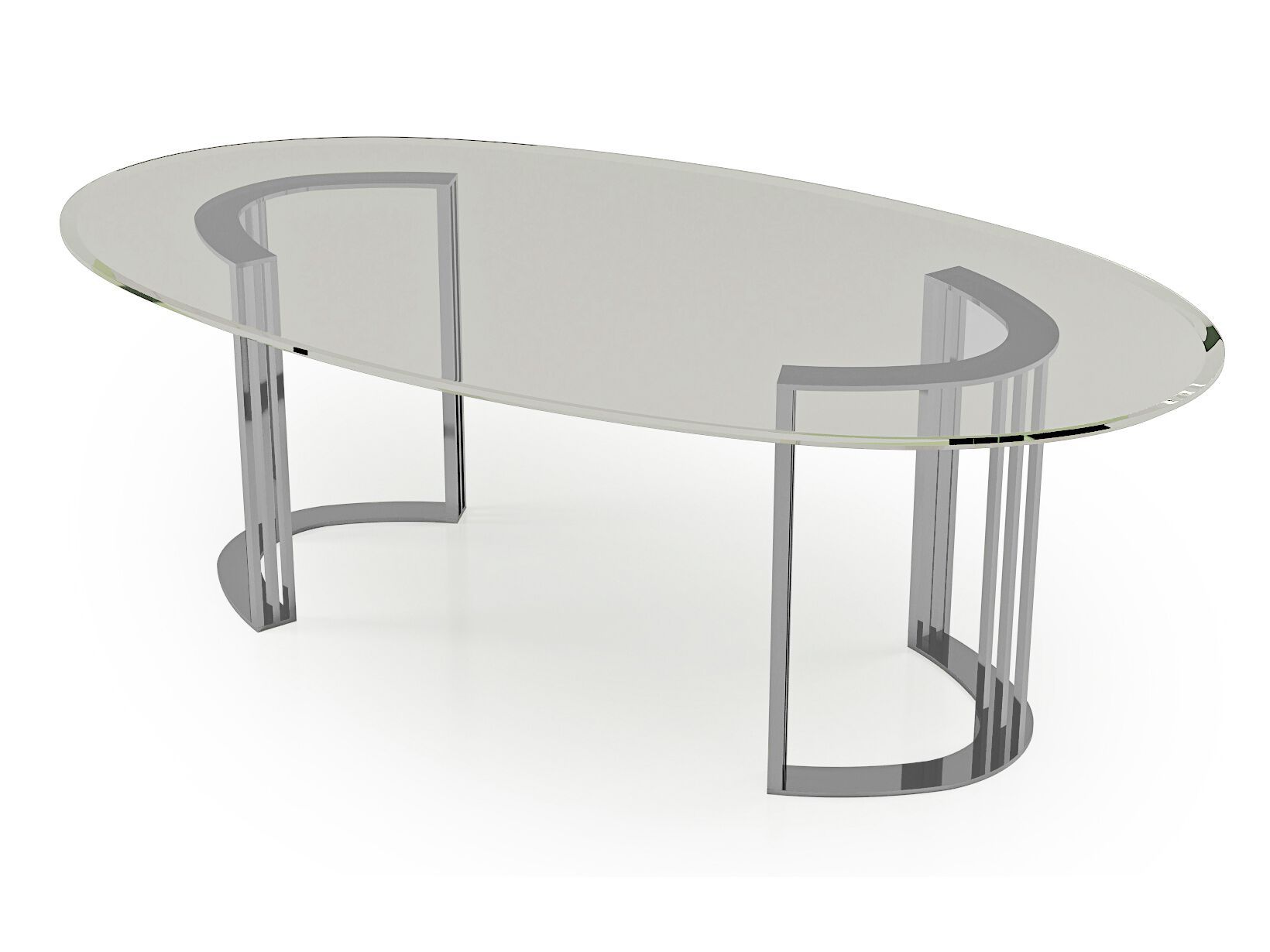 Стеклянный овальный стол Bizzotto Italia Symphony-Infinity ARCH-00148362