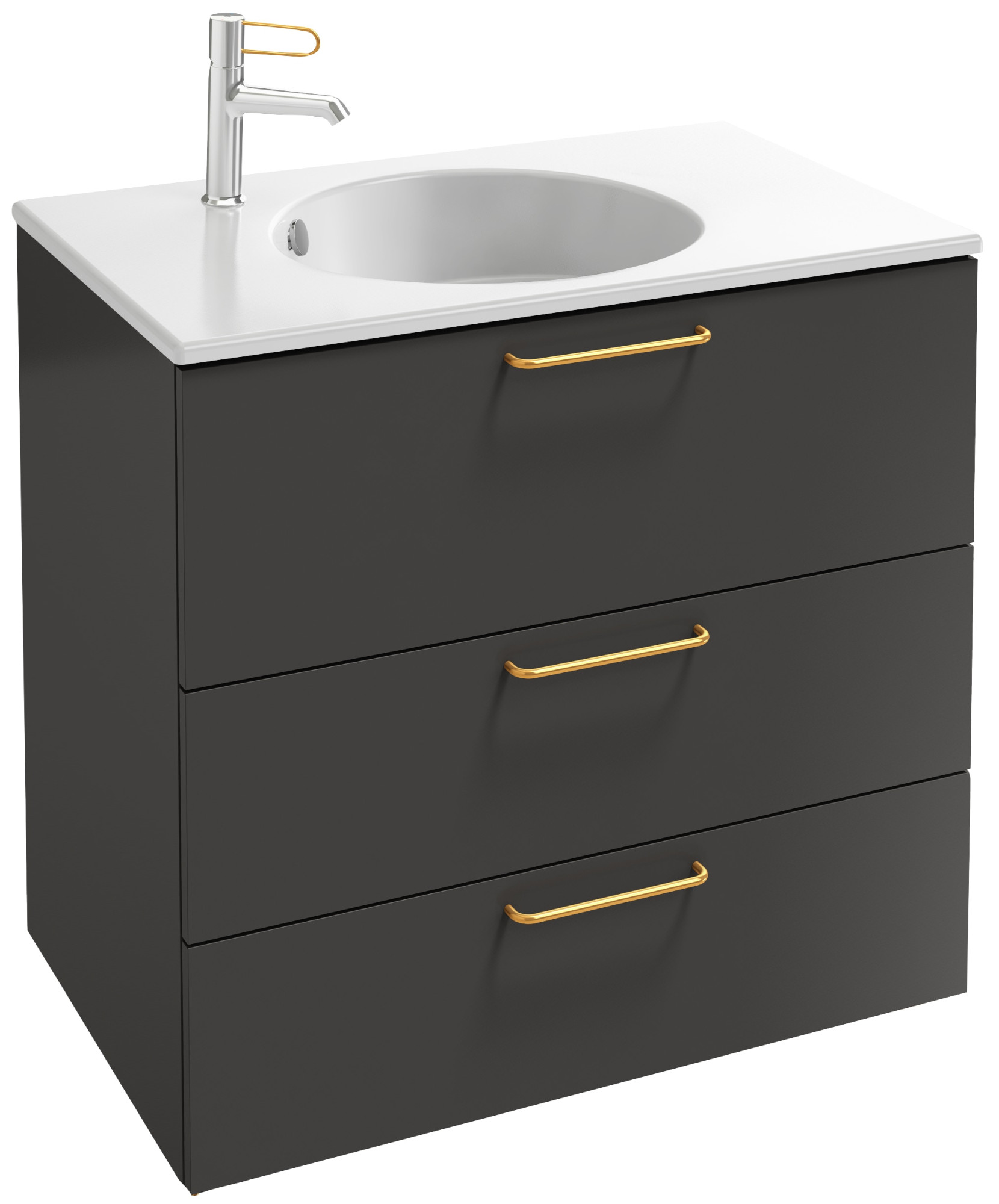 EB2532-R8-N18 Тумба под столешницу 80 см, 3 ящика, золотая ручка JACOB DELAFON ODÉON RIVE GAUCHE ODEON RIVE GAUCHE