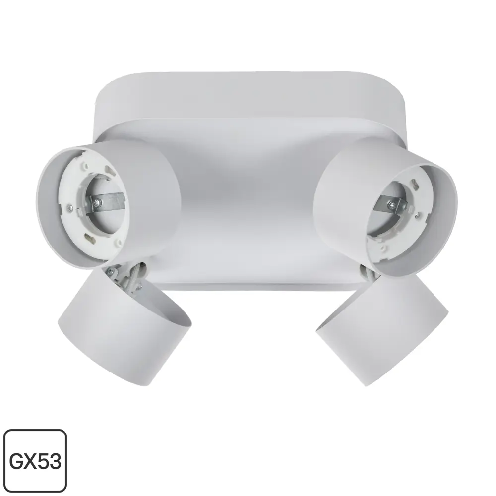 Спот поворотный IEK 4044 4 лампы GX53 6 м² цвет белый STLM-2000871