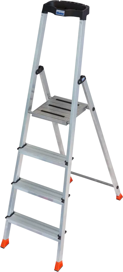 90227805 Стремянка алюминиевая Krause Safety 128942, 4 ступени, максимальная нагрузка 150 кг STLM-0139985