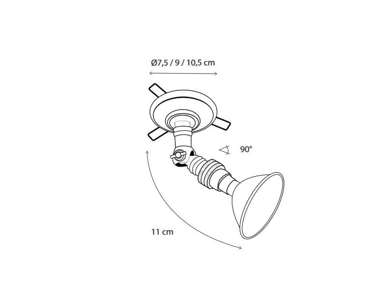 Поворотный латунный прожектор с зажимом Authentage Lighting Marron ARCH-00026423 - Вид №1