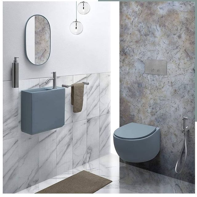 S555T0R0V6.141 Подвесной унитаз настенный Голубой A. e T. Italia Dot Италия AeT ITALIA DOT 2.0 - Вид №2