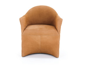 Кожаное кресло с колесами