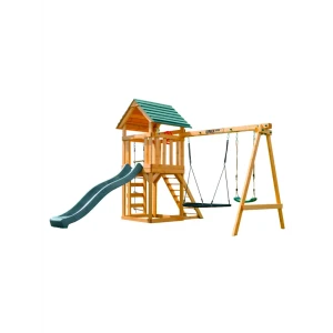 91637128 Детский игровой комплекс Unix Kids 6 in 1 Dark Green 195x265x370 см STLM-1455766