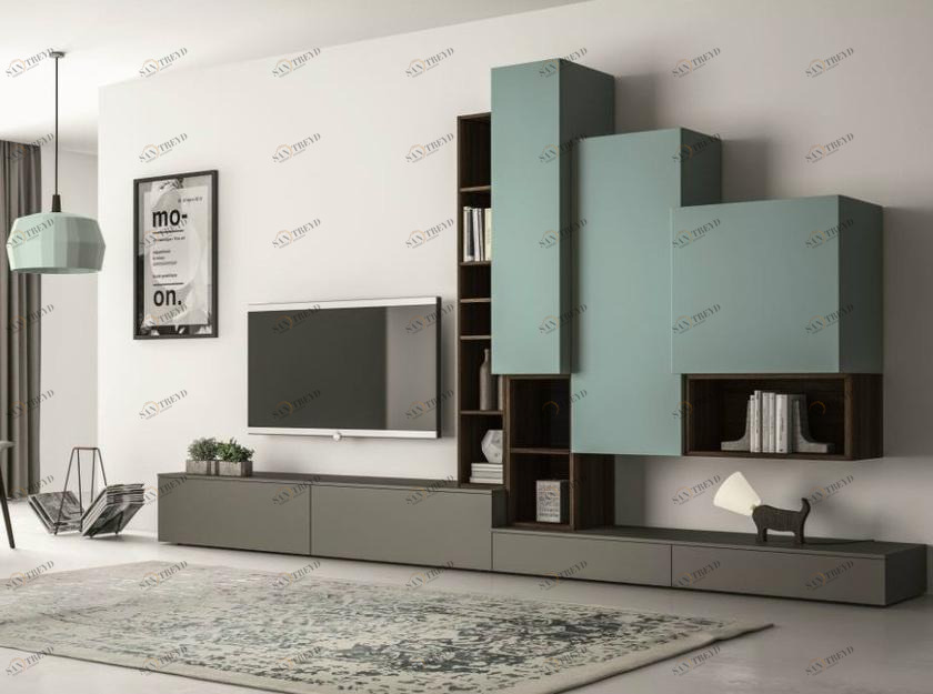 Dall'Agnese Модульная лакированная стенка для хранения с подставкой под телевизор Slim sun-id-1367492