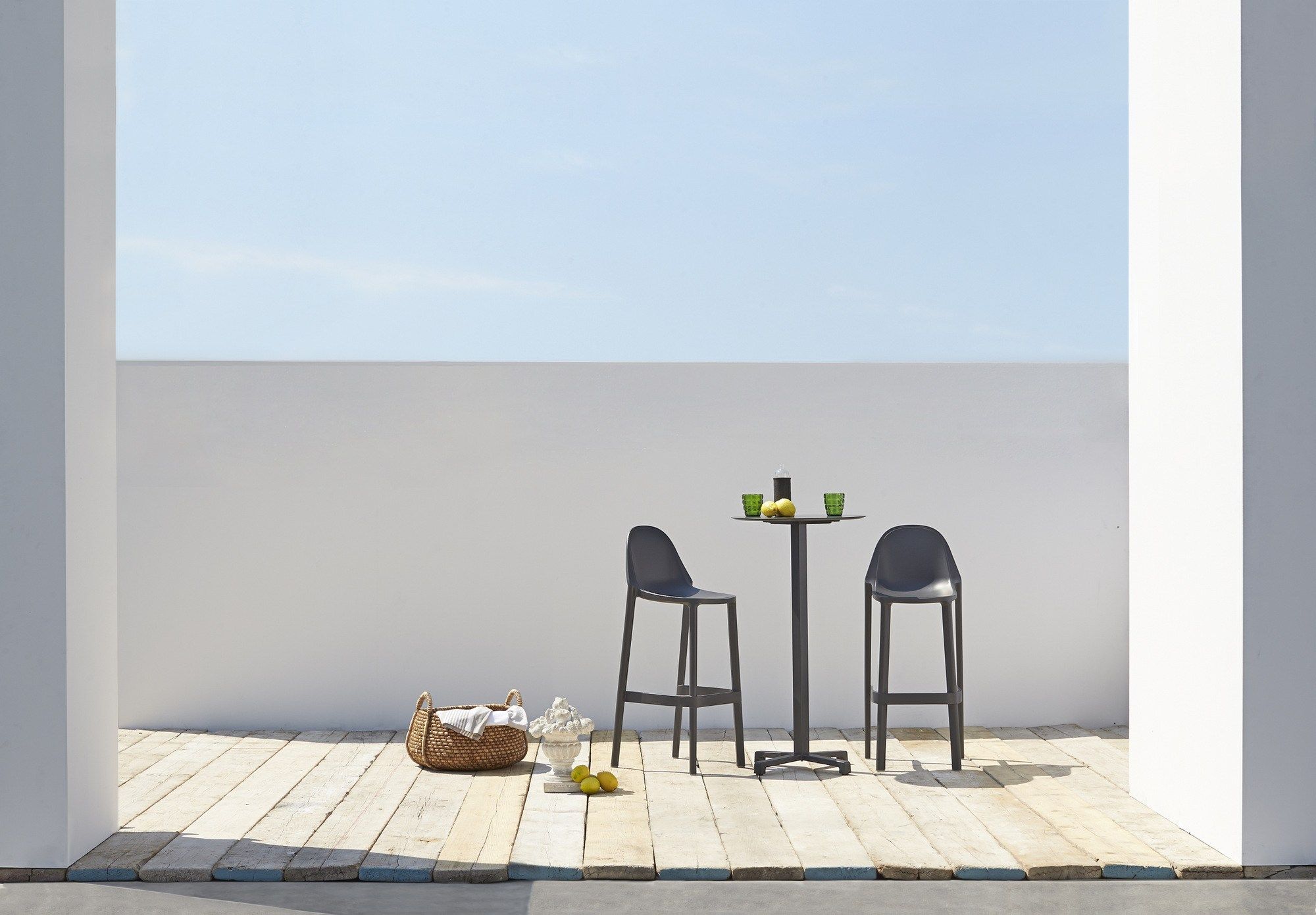 Высокий садовый стул из инженерного пластика S-CAB ARCH-00000723 - Вид №3