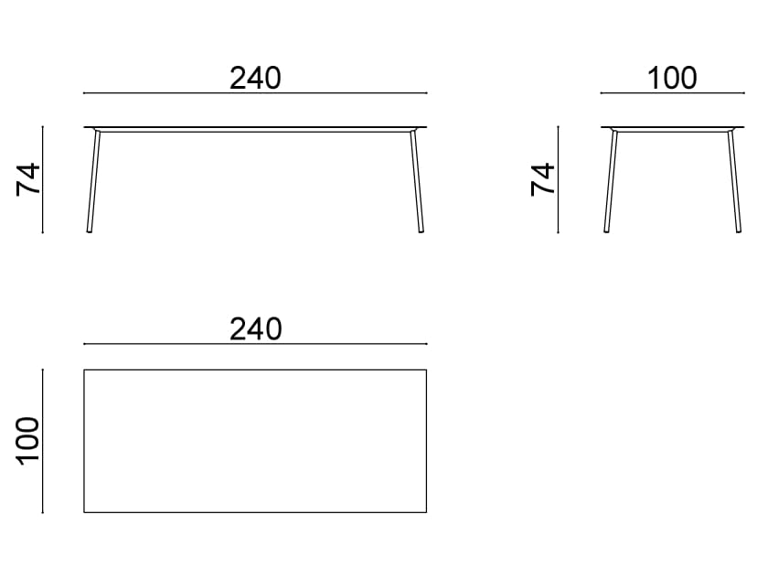 Прямоугольный металлический стол Arper Onemm ARCH-00144259 - Вид №12