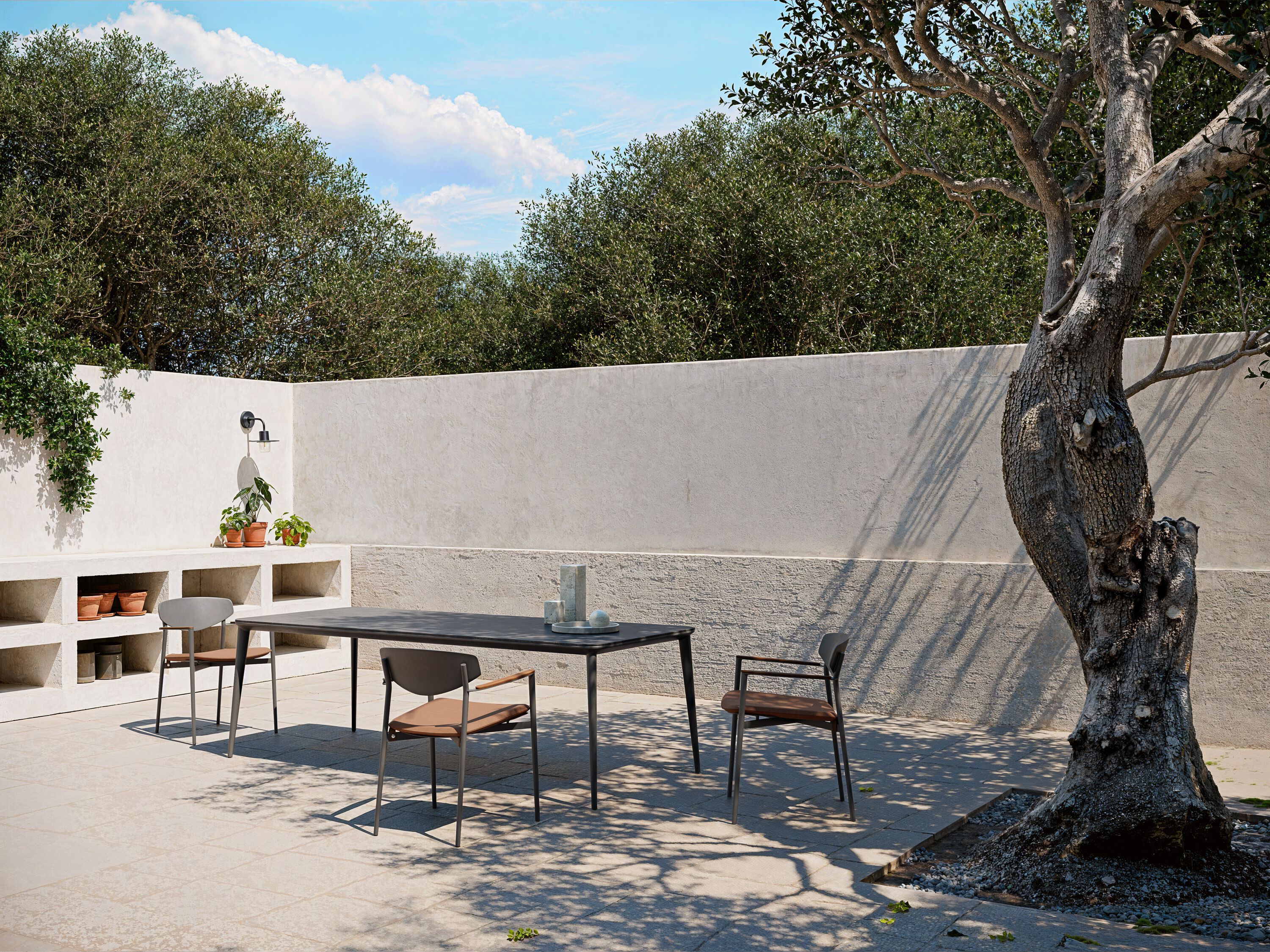 Прямоугольный садовый стол из керамогранита Atmosphera оригами ARCH-00126213 - Вид №1