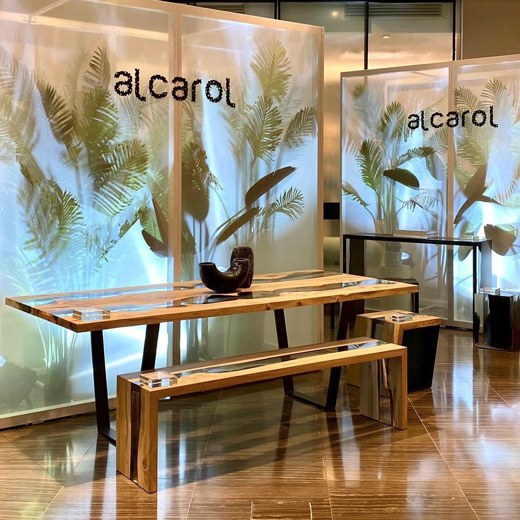 Прямоугольный стол из массива дерева и смолы alcarol Undergrowth ARCH-00021316