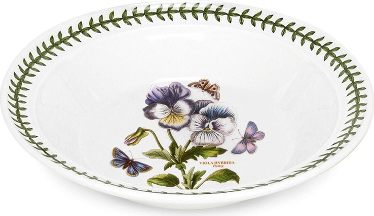 10654534 Portmeirion Набор тарелок суповых Portmeirion Ботанический сад.Анютины глазки 20см, фарфор, 4шт Фарфор 