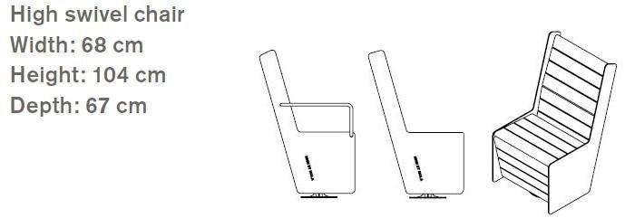 Nola Industrier Стул для улицы из лакированной стали Low/high U11-59e/snurr - Вид №4