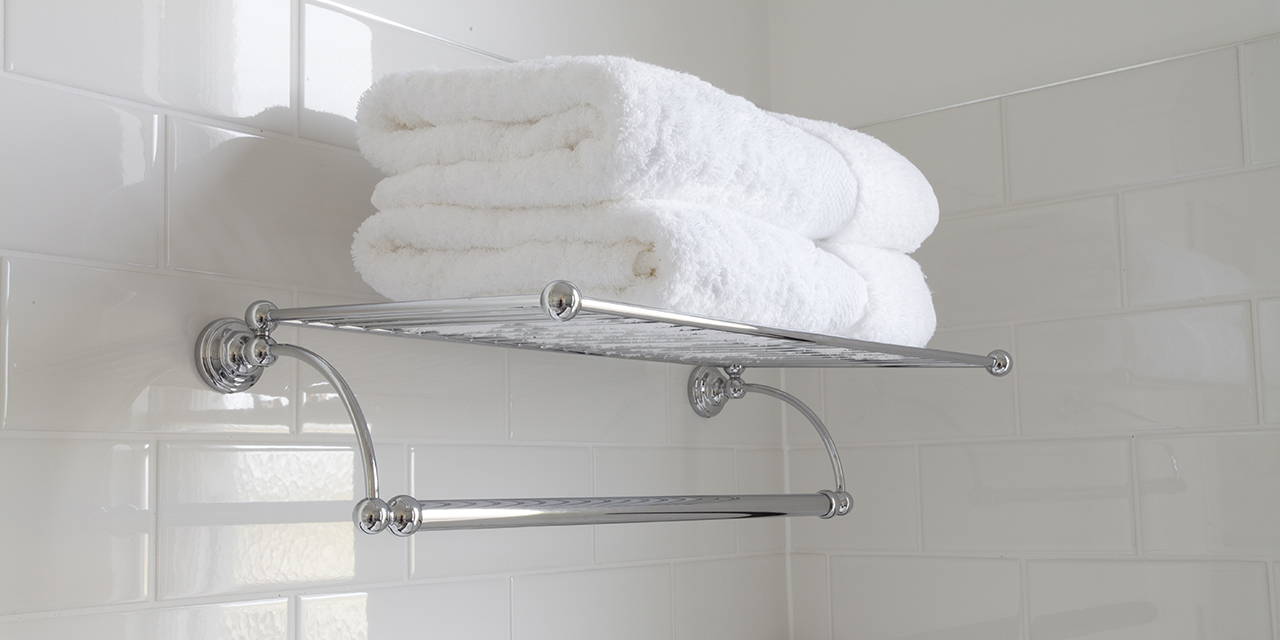 Traditional bathrooms Ностальгический полотенцедержатель Perrin & Rowe с полкой Pr6961.ag  - Вид №1